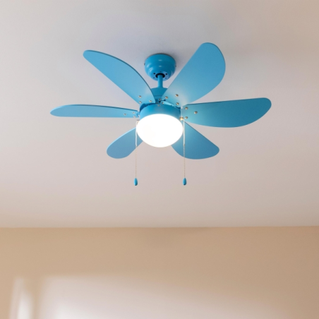 Ventilateur plafond Cecotec 6 pales bleu 91 cm