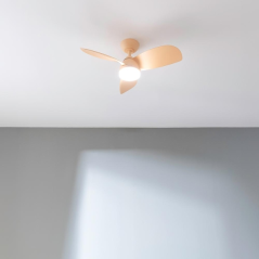 ventilateur de plafond orange à LED Cecotec