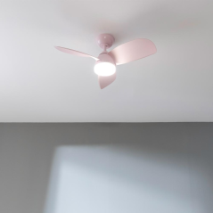 ventilateur de plafond LED rose Cecotec