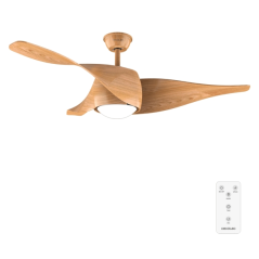 ventilateur plafond bois clair Cecotec