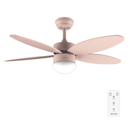 ventilateur de plafond rose pastel Cecotec