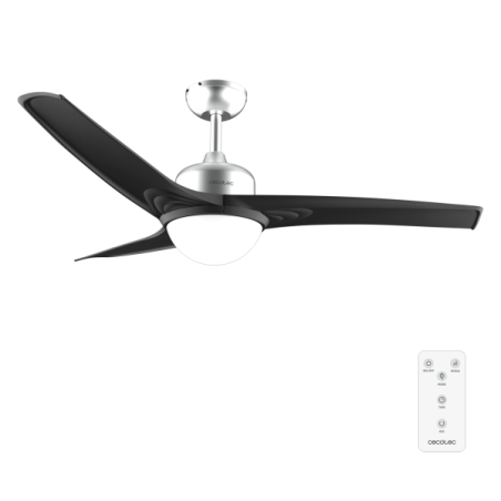 ventilateur plafond noir argent Cecotec