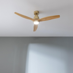 ventilateur plafond bois clair Cecotec