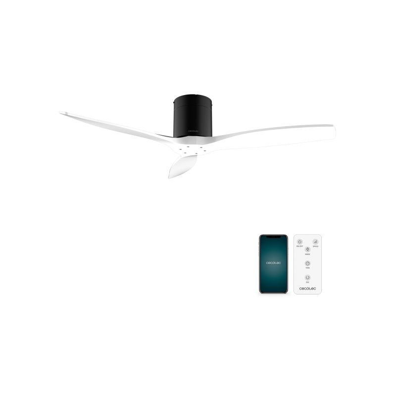 Ventilateur plafond connecté Cecotec 132 cm noir blanc