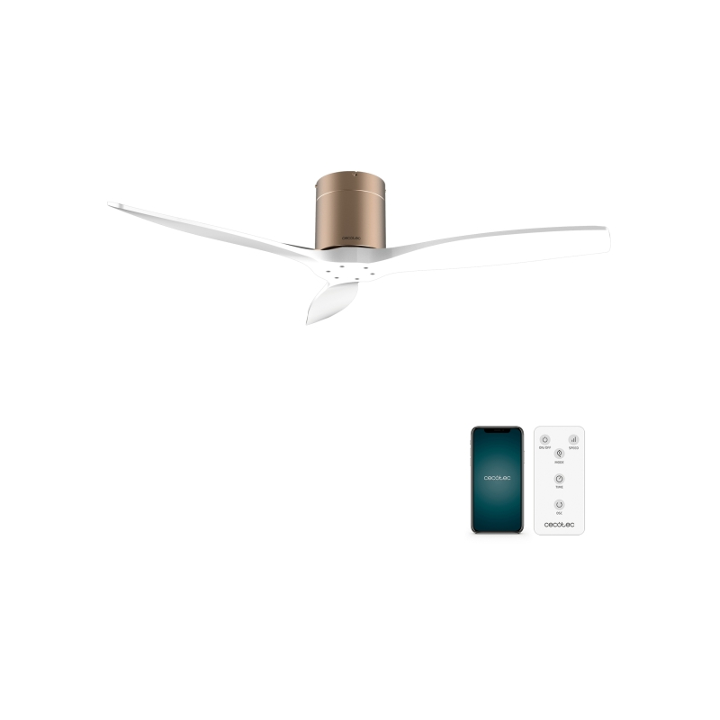 Ventilateur plafond connecté Cecotec EnergySilence 132 cm or