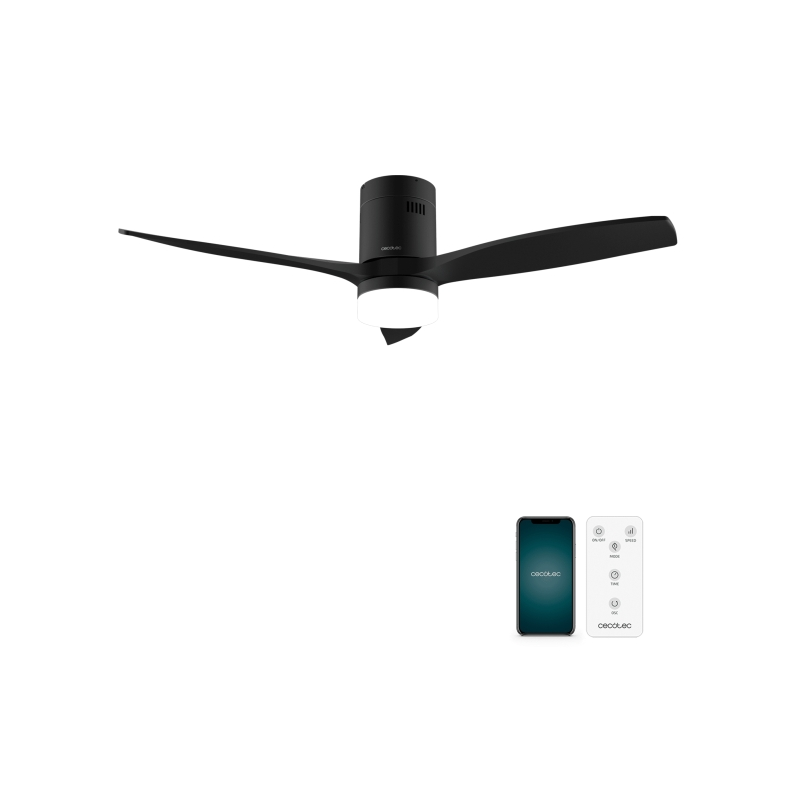 Ventilateur plafond connecté Cecotec EnergySilence 5600 noir LED