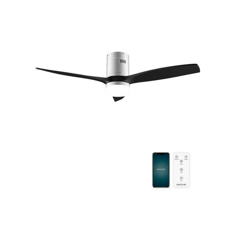 Ventilateur plafond connecté Cecotec EnergySilence 5600 noir LED