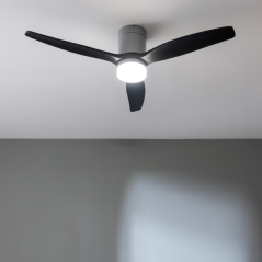 ventilateur plafond noir LED connecté