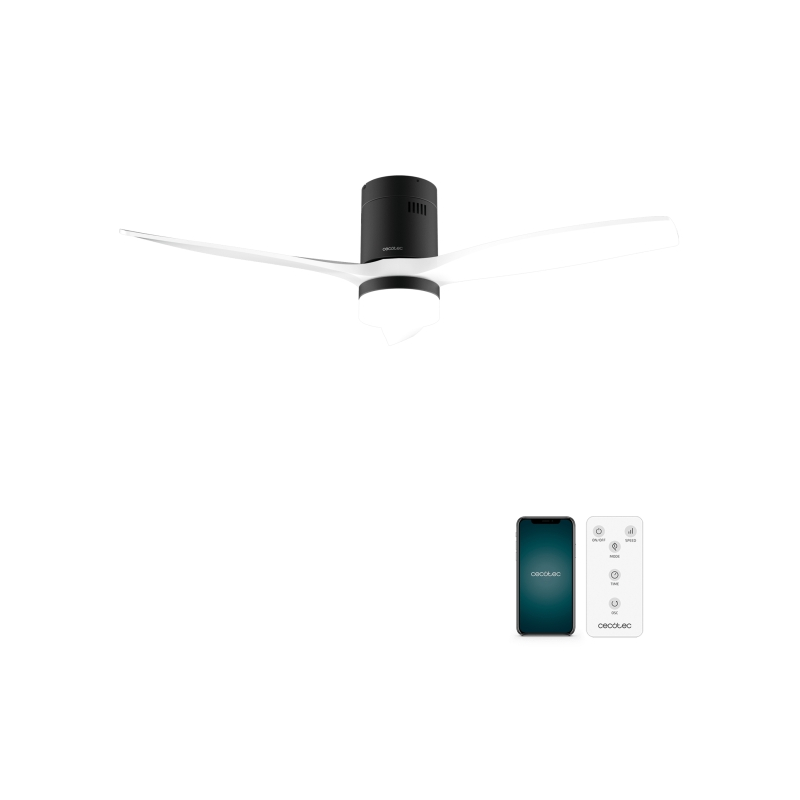 Ventilateur plafond connecté Cecotec 132 cm noir blanc Ventilateur plafond connecté Cecotec 132 cm noir blanc