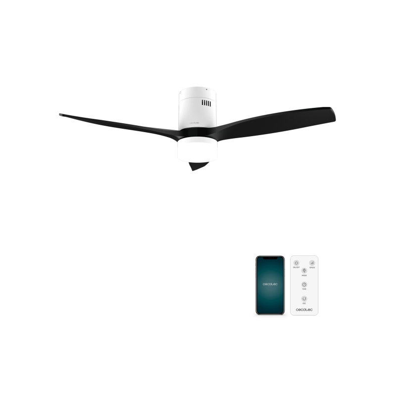 Ventilateur plafond connecté Cecotec EnergySilence 5600 noir blanc