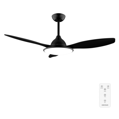 ventilateur de plafond noir à LED Cecotec