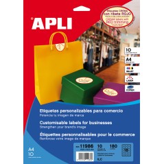 ✅ Étiquettes Apli Crème avec bordure permanente 63,5 x 42,3 mm 10 feuilles couleur Amarillo Claro en stock