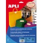 Étiquettes Apli Crème avec bordure permanente 63,5 x 42,3 mm 10 feuilles