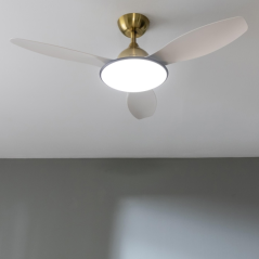 ventilateur plafond or éclairage intégré