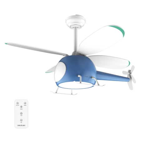 ventilateur plafond bleu chambre enfant