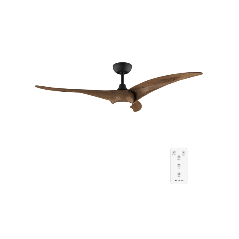 Ventilateur de plafond Cecotec EnergySilence 5295 bois noir 137 cm