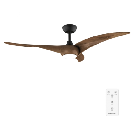 ventilateur de plafond en bois noir moderne