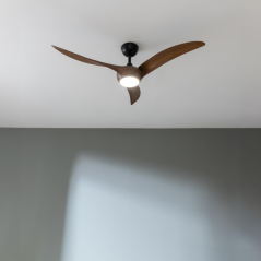 ventilateur de plafond en bois noir Cecotec