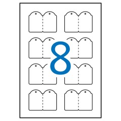 ✅ Étiquettes volantes imprimables Apli 36,0 x 53,0 mm 10 feuilles couleur Blanc en stock