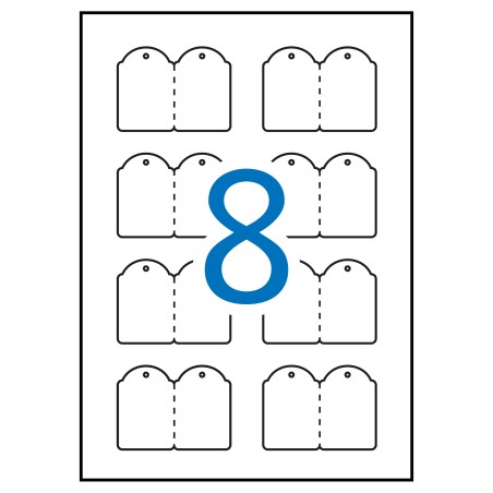 ✅ Étiquettes volantes imprimables Apli 36,0 x 53,0 mm 10 feuilles couleur Blanc en stock