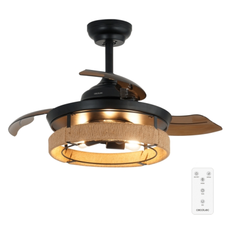 ventilateur plafond noir trois pales