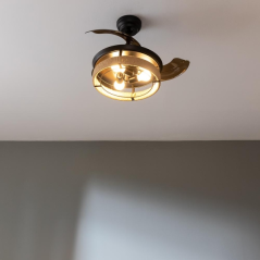 ventilateur plafond noir trois pales