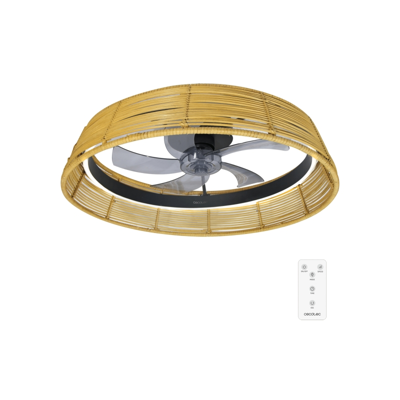 Ventilateur de plafond Cecotec EnergySilence LampAero 600 bois clair