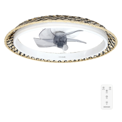 Ventilateur plafond bois clair cinq pales