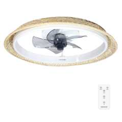 ventilateur plafond bois clair