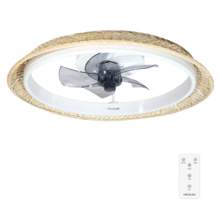ventilateur plafond bois clair