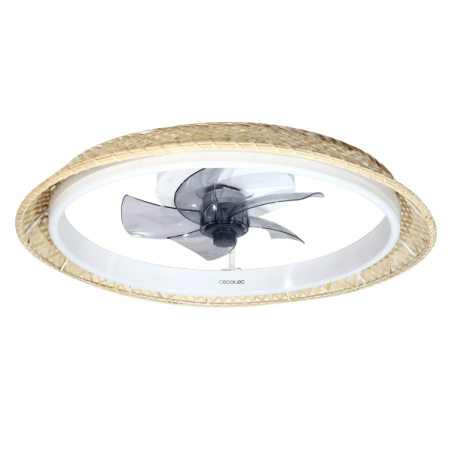Ventilateur plafond Cecotec EnergySilence LampAero 620 bois clair