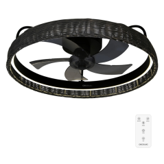 ventilateur plafond noir cinq pales