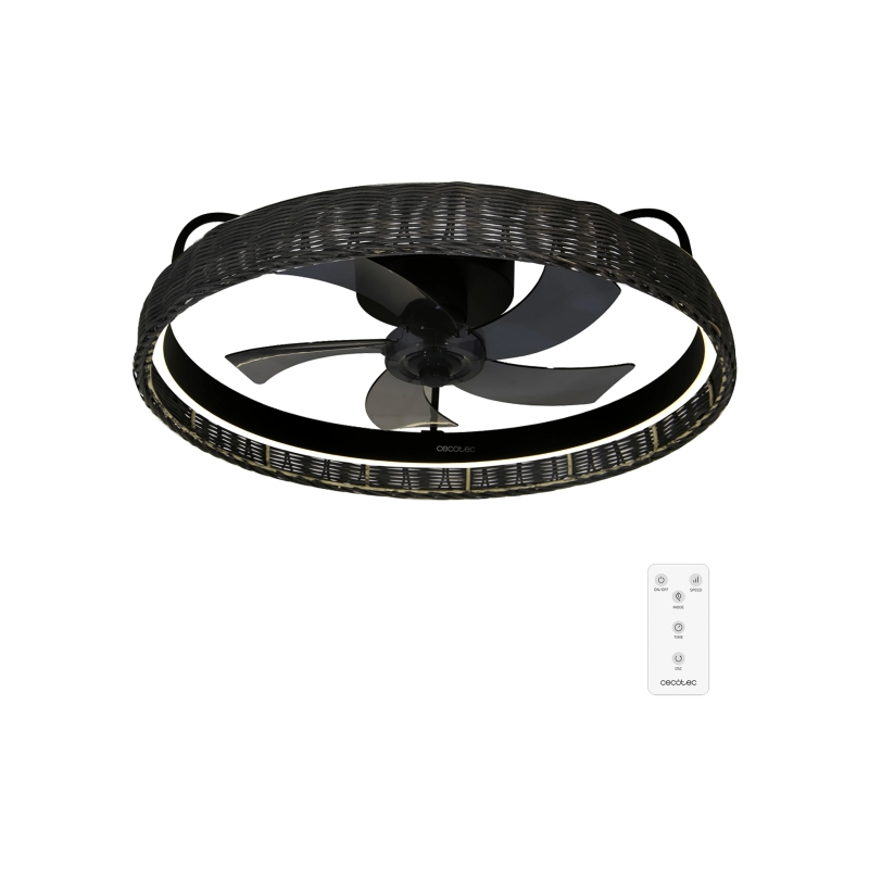 Ventilateur plafond Cecotec EnergySilence noir LED 43 cm 5 pales