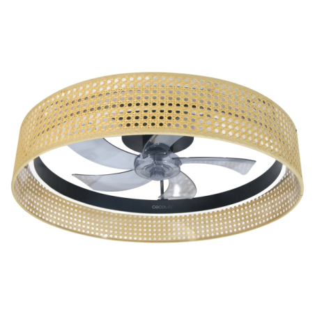 Ventilateur plafond Cecotec EnergySilence LampAero 600 bois clair