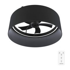 ventilateur plafond noir cinq pales