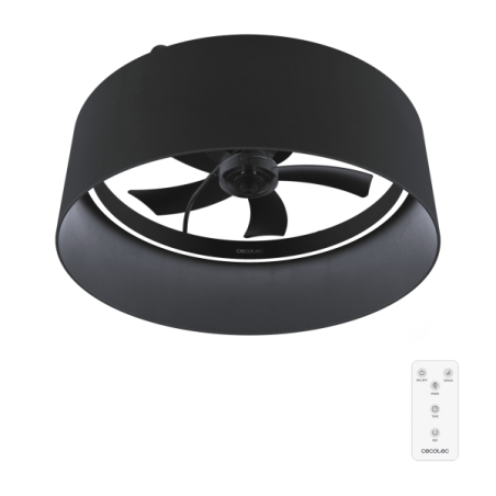 ventilateur plafond noir cinq pales