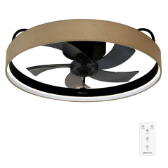 ventilateur plafond noir cinq pales