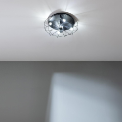 ventilateur plafond noir avec lampe
