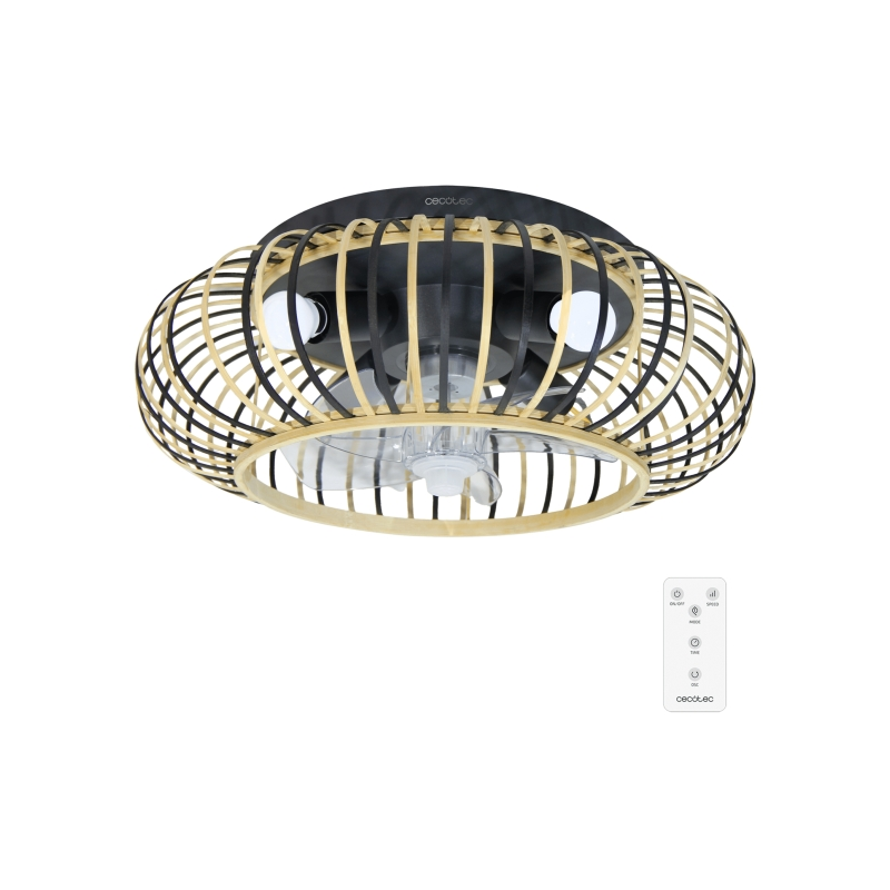 Ventilateur de plafond Cecotec EnergySilence bois noir 20W Ventilateur de plafond Cecotec EnergySilence bois noir 20W