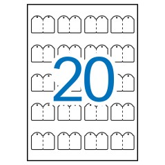 ✅ Étiquettes volantes imprimables Apli 22,0 x 35,0 mm 10 feuilles couleur Blanc en stock