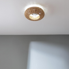 ventilateur plafond bois clair Cecotec