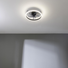 ventilateur plafond noir cinq pales