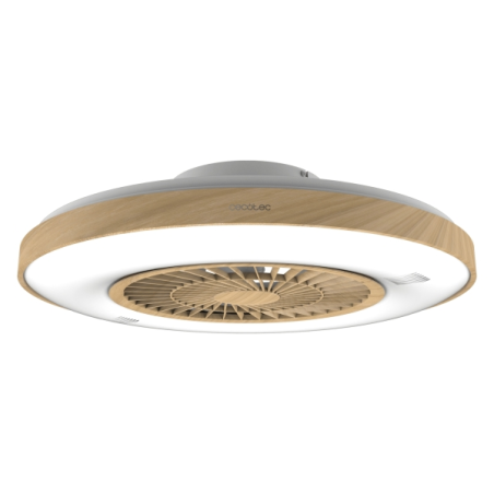 Ventilateur de plafond Cecotec EnergySilence 61 cm, bois clair, LED
