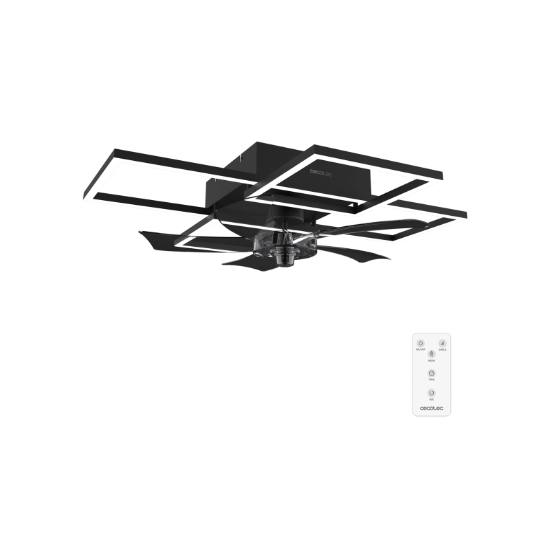 Ventilateur plafond Cecotec EnergySilence 5 pales noir 20W Ventilateur plafond Cecotec EnergySilence 5 pales noir 20W
