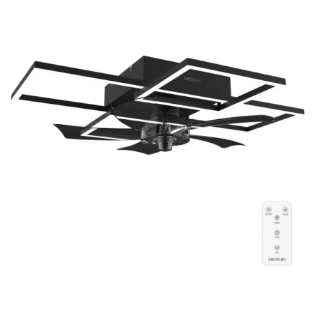 ventilateur plafond noir cinq pales