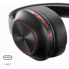 casque Bluetooth noir et rouge Hama
