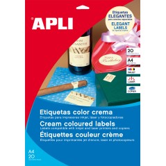 Apli Étiquettes permanentes vert pastel 210,0 x 297,0 mm 20 feuilles
