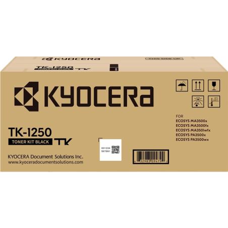 Toner noir d'origine Kyocera TK1250