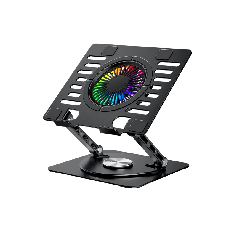 Support PC portable CoolBoox CoolAir RGB 17 pouces noir
