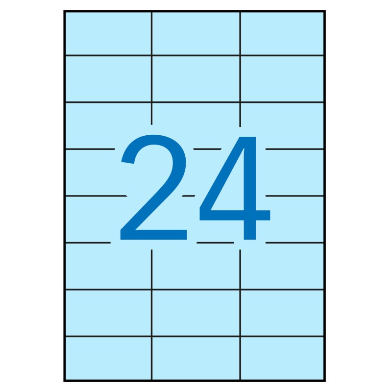 Apli Étiquettes permanentes bleu pastel 70,0 x 37,0 mm 20 feuilles